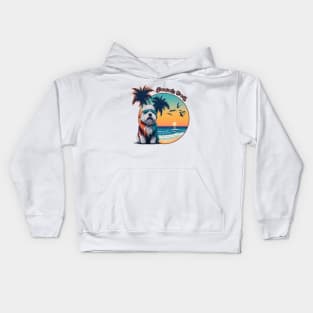 Cool Beach Dog Kids Hoodie